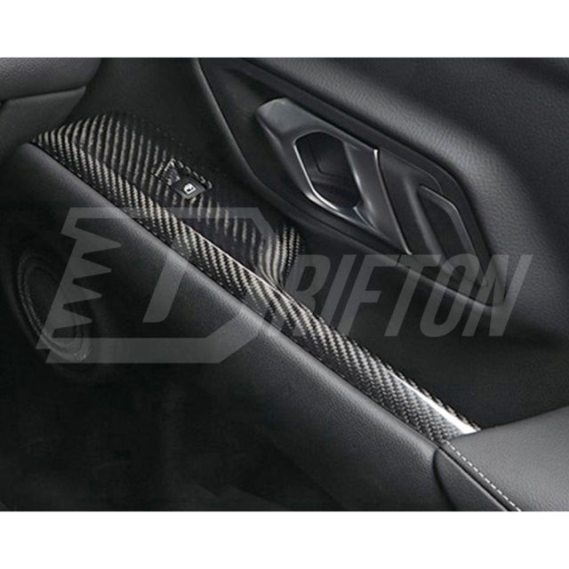 Dry Carbon Fiber Interiors Kits Window Switch Panel Cover Trim For Toyota Supra MK5 A90 A91 GR 2019-2024