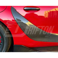 Dry Carbon Fiber Rear Side Blades Door Trims For Toyota Supra MK5 A90 A91 GR 2019-2024