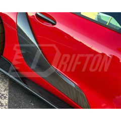 Dry Carbon Fiber Rear Side Blades Door Trims For Toyota Supra MK5 A90 A91 GR 2019-2024