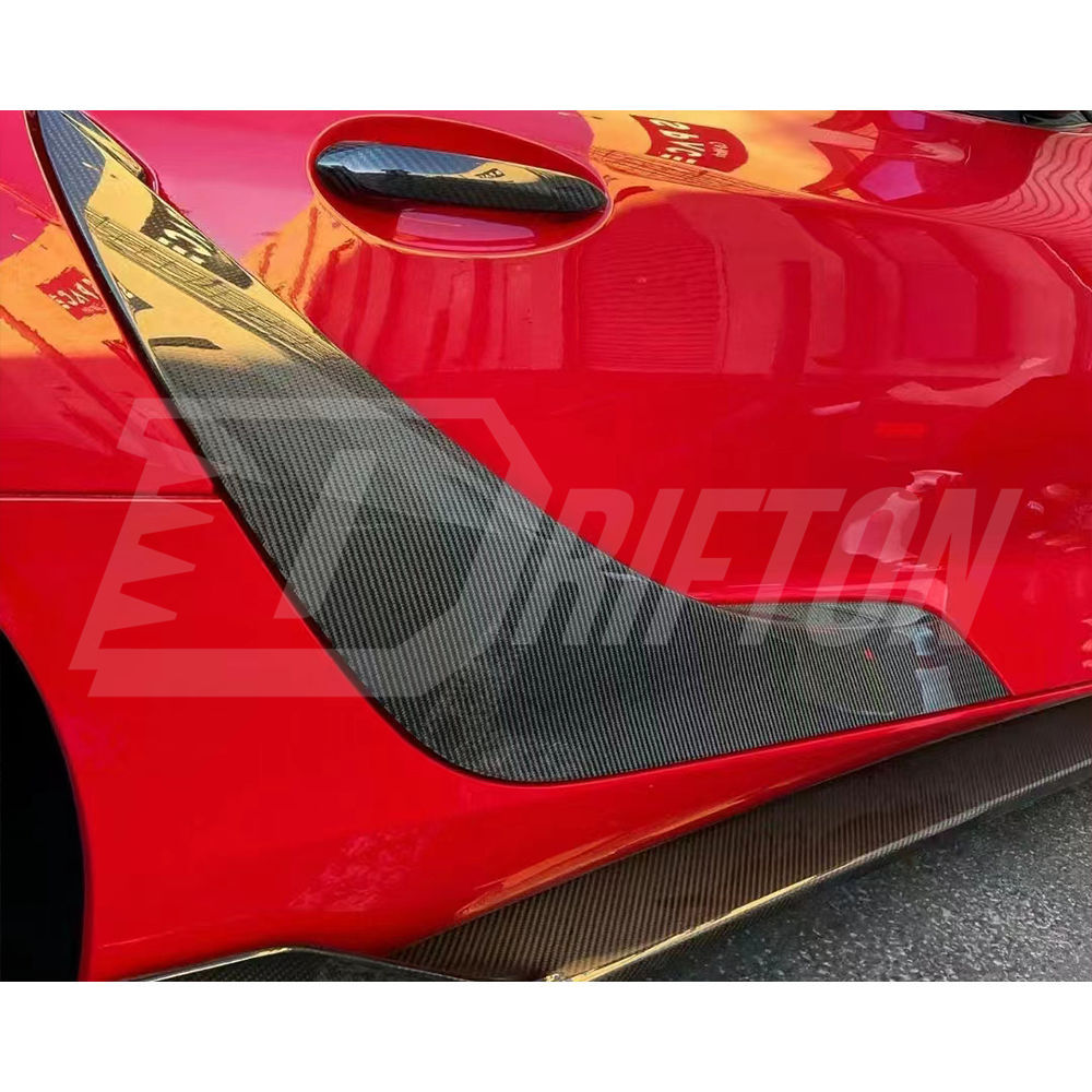 Dry Carbon Fiber Rear Side Blades Door Trims For Toyota Supra MK5 A90 A91 GR 2019-2024