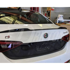 Dry Carbon Fiber Trunk Central Trim License Plate For Alfa Romeo Giulia Quadrifoglio 2016-2023