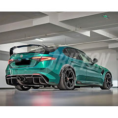 GTAM Style Carbon Fiber Rear Fender Wheel Flare Trim For Alfa Romeo Giulia 2016-2023