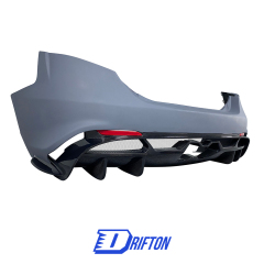 GTAM Style Half Carbon Fiber Rear Bumper For Alfa Romeo Giulia 2016-2023
