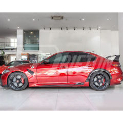 GTAM Style PP Side Skirt with Carbon Fiber Blades For Alfa Romeo Giulia 2016-2023
