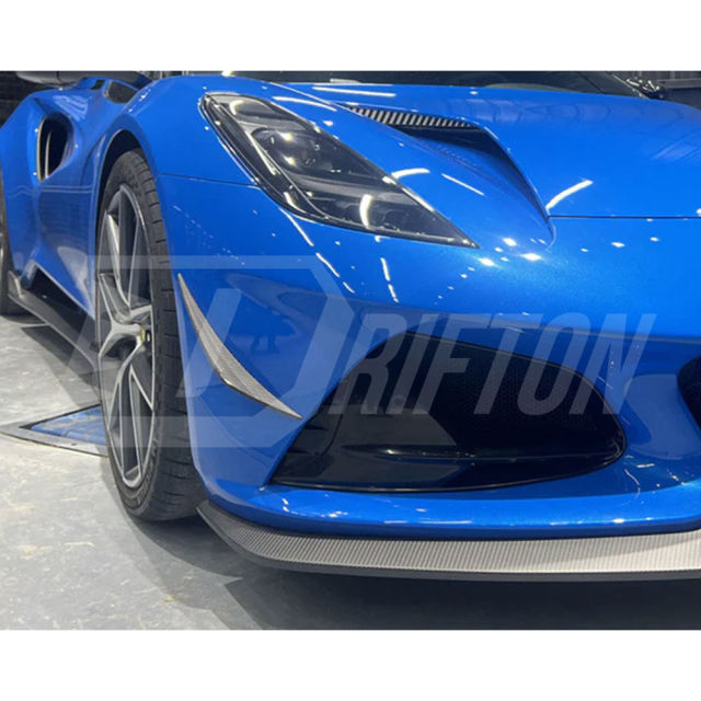 OD Style Dry Carbon Fiber Front Bumper Canards For Lotus Emira