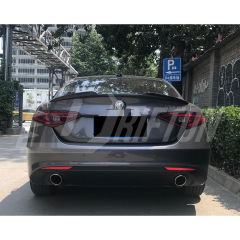 Quadrifoglio Style Carbon Fiber Rear Trunk Wing Spoiler For Alfa Romeo Giulia 2016-2023