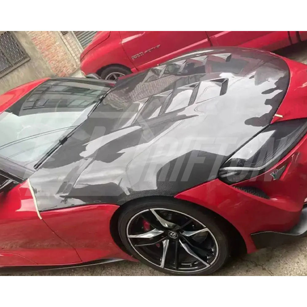 Vented Style Carbon Fiber Hood For Toyota Supra MK5 A90 A91 GR 2019-2024