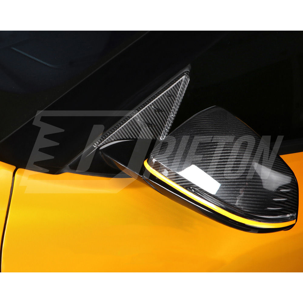 Dry Carbon Fiber  A-pillar Triangle Window Trim Cover For Toyota GR Supra A90 A91 MK5 2019-2024