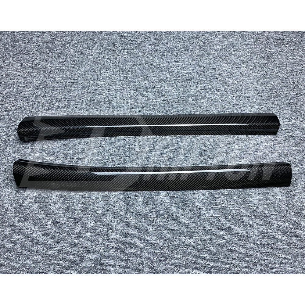 Dry Carbon Fiber Door Sill Pedal Strip For Toyota GR Supra A90 A91 MK5 2019-2024