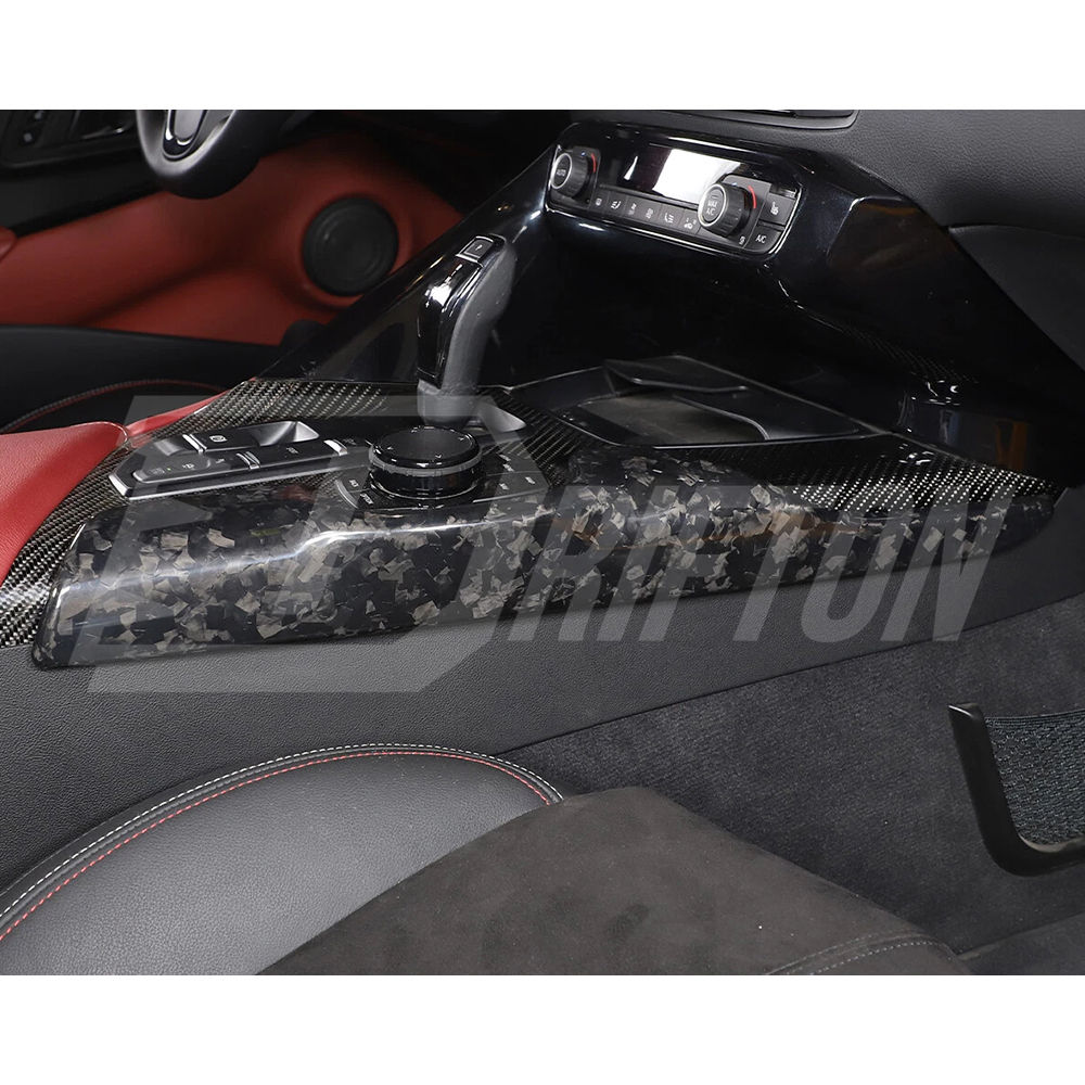 Dry Carbon Fiber Interiors Kits Center Console Shift Passenger Side Trim Panel For Toyota GR Supra A90 A91 MK5 2019-2024