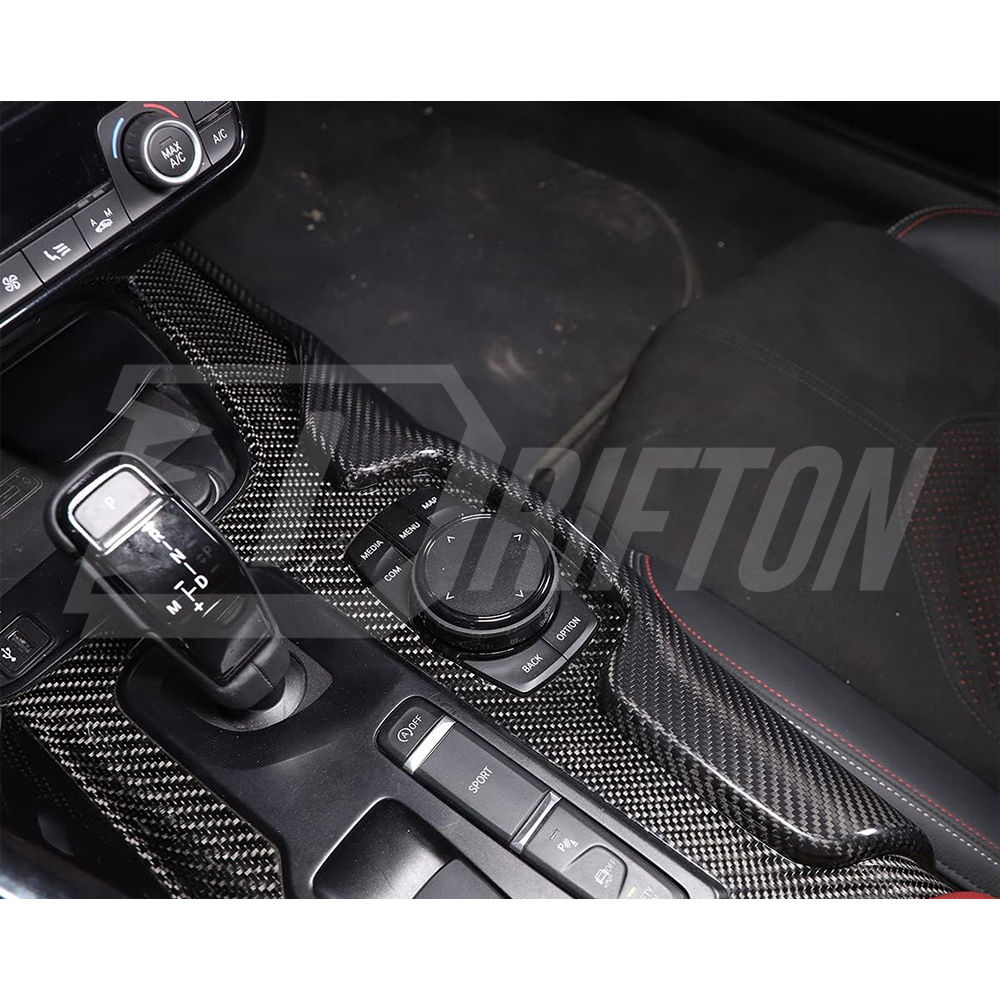 Dry Carbon Fiber Interiors Kits Center Console Shift Passenger Side Trim Panel For Toyota GR Supra A90 A91 MK5 2019-2024