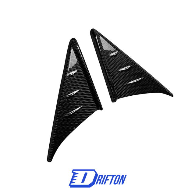 Dry Carbon Fiber  A-pillar Triangle Window Trim Cover For Toyota GR Supra A90 A91 MK5 2019-2024