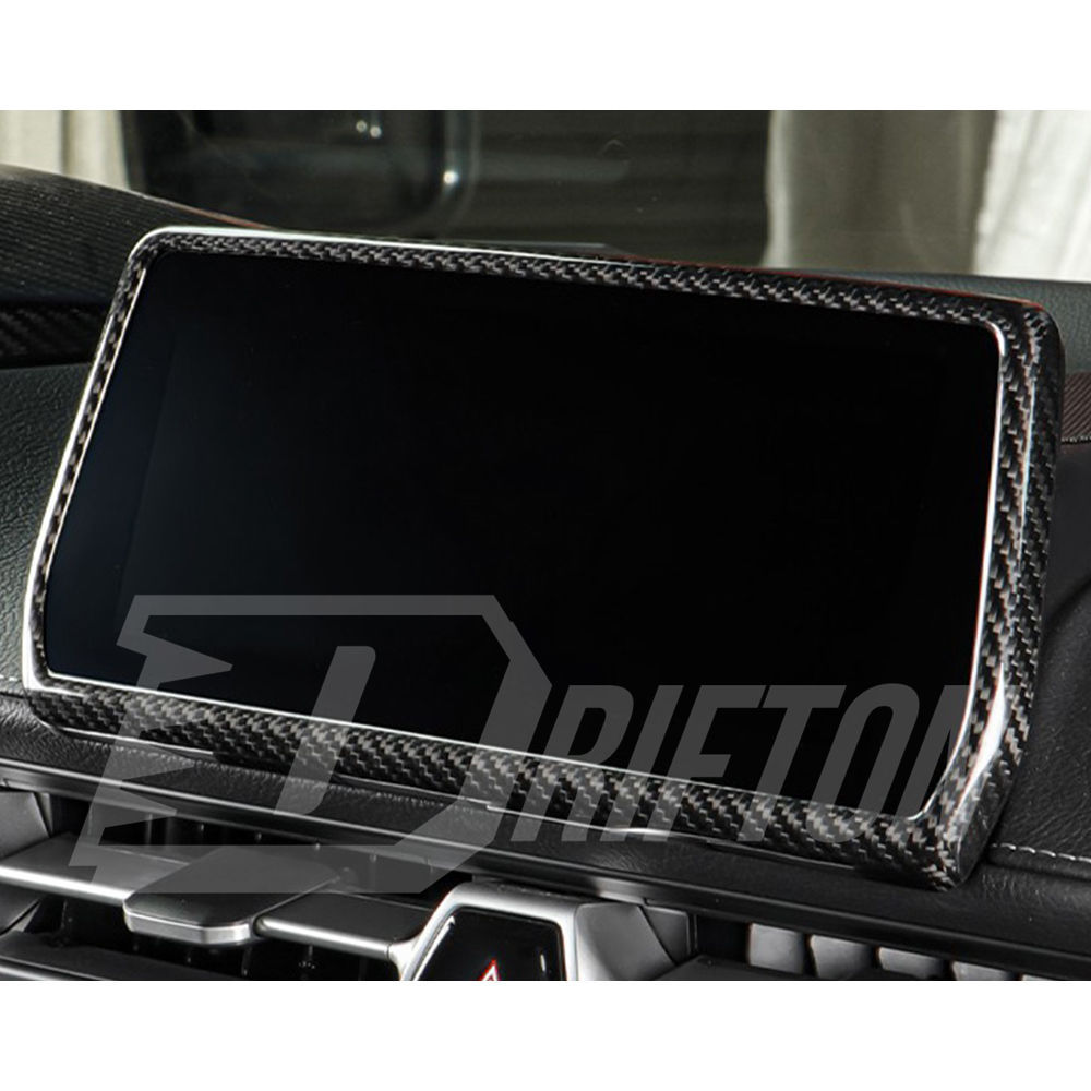 Dry Carbon Fiber Center Interiors Kits Console Screen Trim Frame Cover For Toyota GR Supra A90 A91 MK5 2019-2024