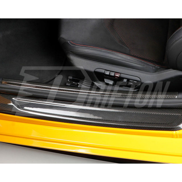 Dry Carbon Fiber Door Sill Pedal Strip For Toyota GR Supra A90 A91 MK5 2019-2024