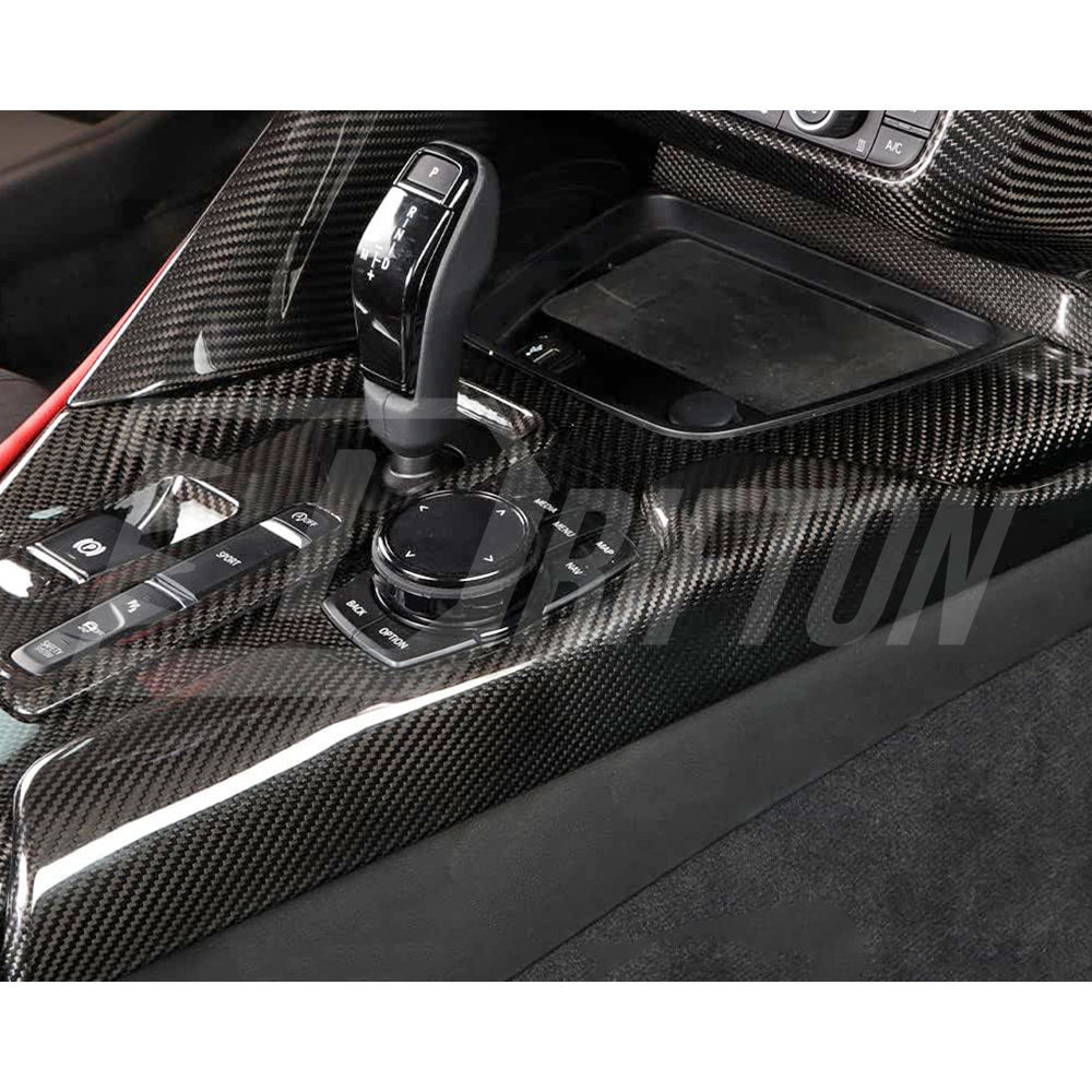 Dry Carbon Fiber Interiors Kits Center Console Shift Passenger Side Trim Panel For Toyota GR Supra A90 A91 MK5 2019-2024