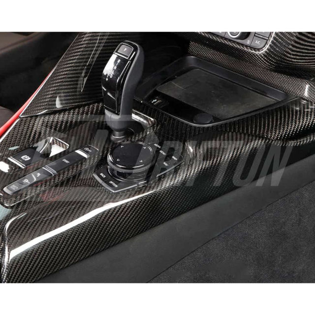Dry Carbon Fiber Interiors Kits Center Console Shift Passenger Side Trim Panel For Toyota GR Supra A90 A91 MK5 2019-2024