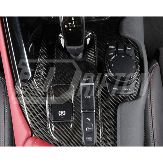 Dry Carbon Fiber Interiors Kits Gear Shift Panel Trim Cover For Toyota GR Supra A90 A91 MK5 2019-2024