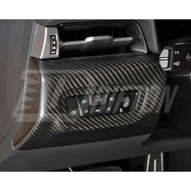 Dry Carbon Fiber Interiors Kits Headlight Power Switch Panel Cover For Toyota GR Supra A90 A91 MK5 2019-2024