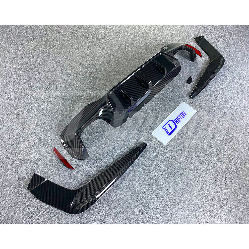 3D Style Dry Carbon Fiber Rear Diffuser For BMW 5 Series G30 G38 2017-2023