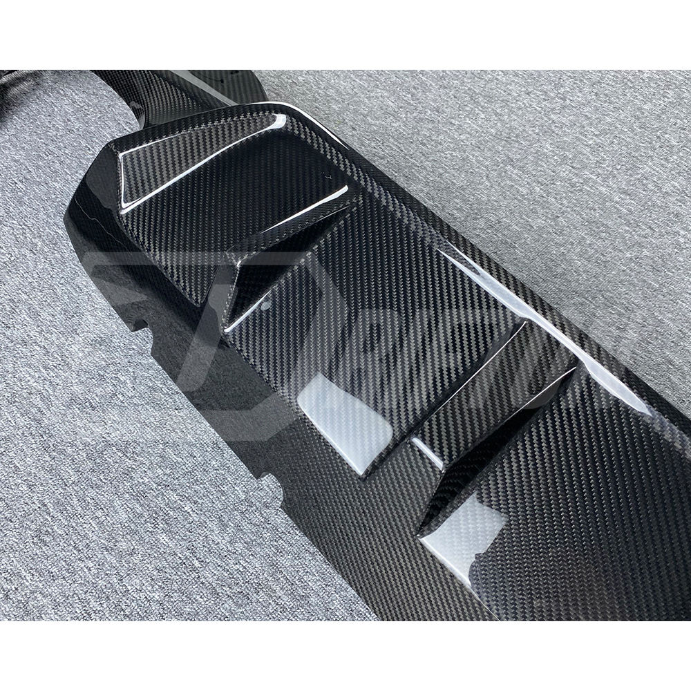 3D Style Dry Carbon Fiber Rear Diffuser For BMW 5 Series G30 G38 2017-2023