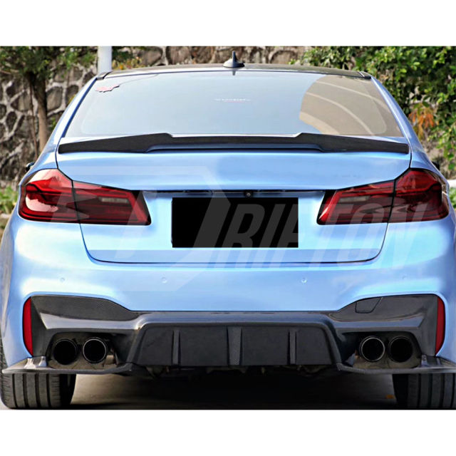 3D Style Carbon Fiber Rear Diffuser For BMW 5 Series G30 G38 2017-2023