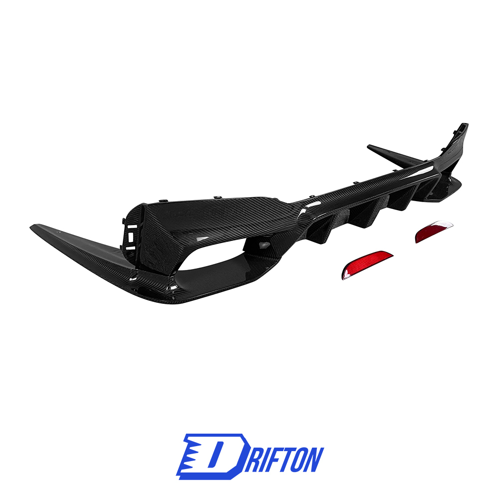 3D Style Dry Carbon Fiber Rear Diffuser For BMW 5 Series G30 G38 2017-2023