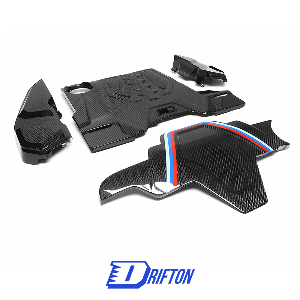 S63 V8 Dry Carbon Fiber Engine Bay Cover For BMW F90 M5 2017-2023