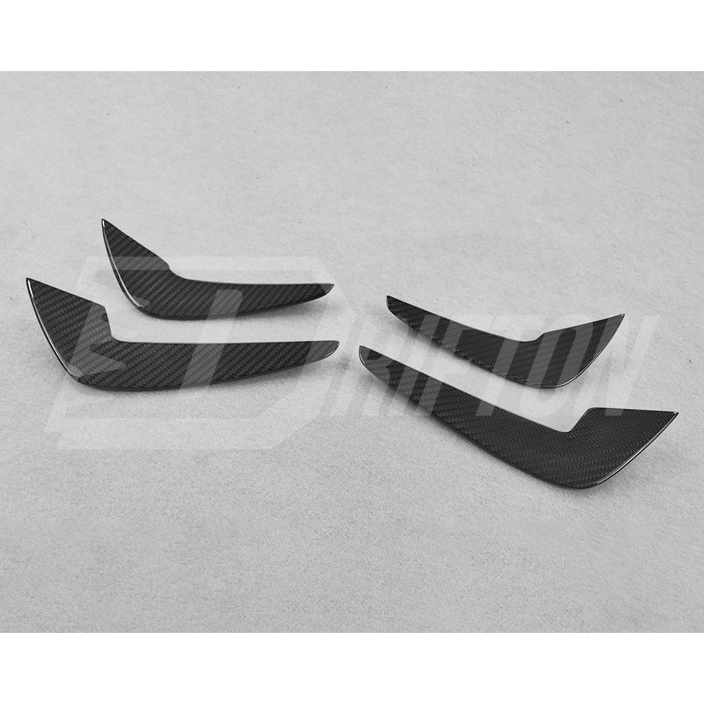 AC Style Dry Carbon Fiber Front Canards For BMW F87 M2 M2C 2016-2019