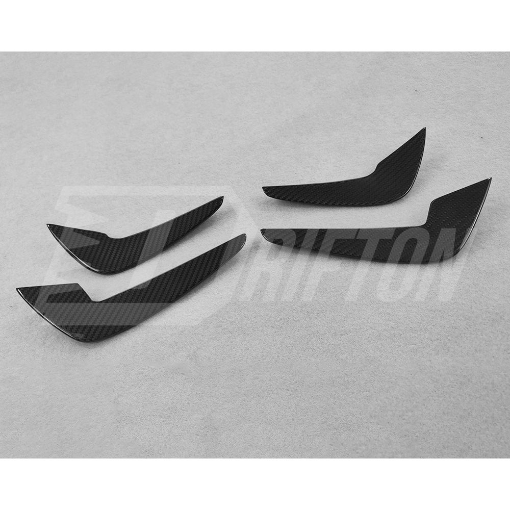 AC Style Dry Carbon Fiber Front Canards For BMW F87 M2 M2C 2016-2019