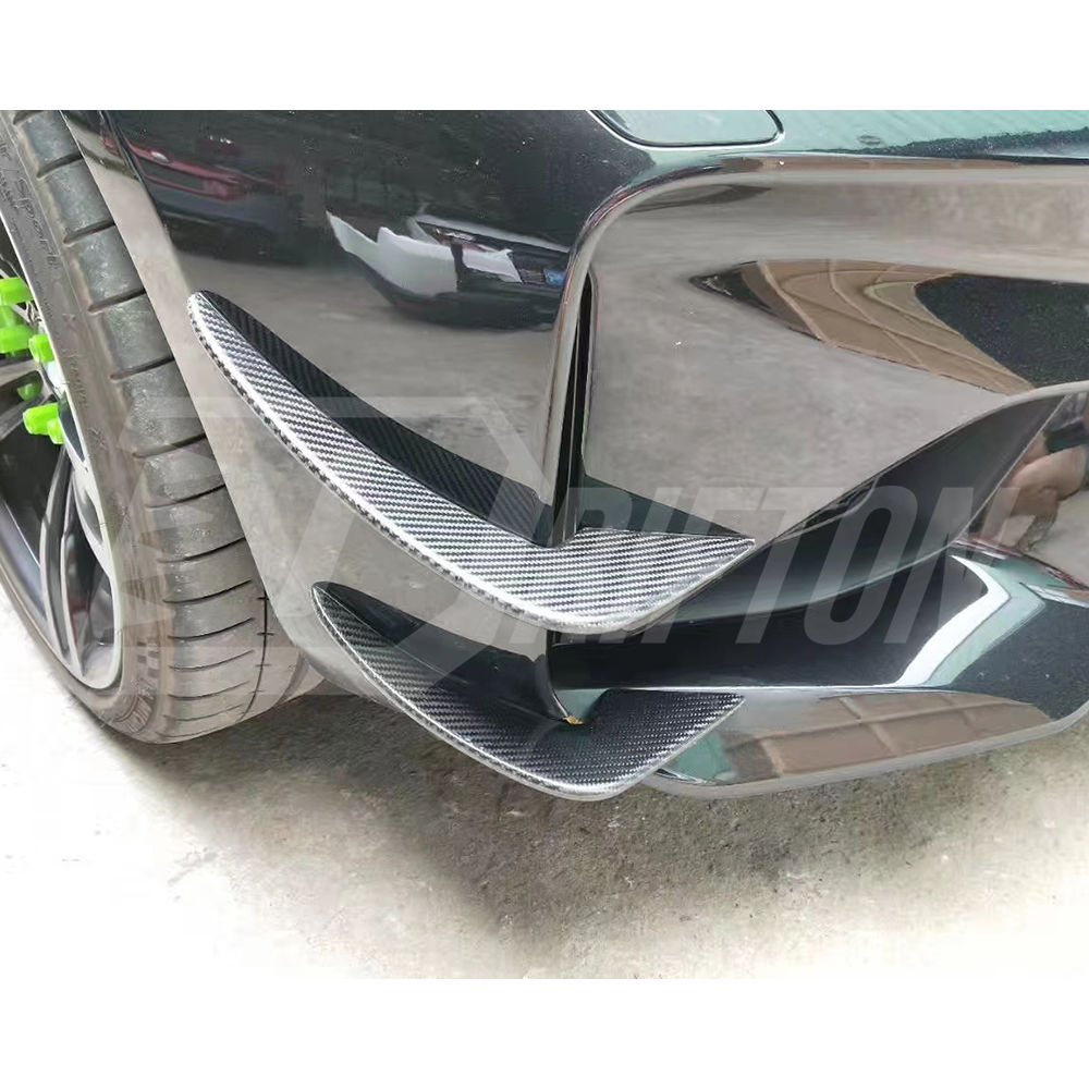 AC Style Dry Carbon Fiber Front Canards For BMW F87 M2 M2C 2016-2019