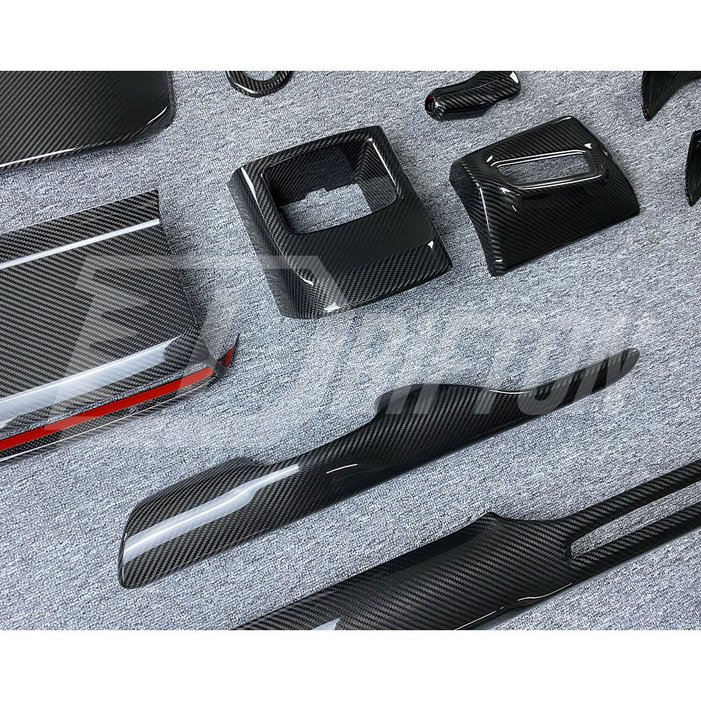 Dry Carbon Fiber Interiors Kits Set For Toyota GR Supra A90 A91 MK5 2019-2024