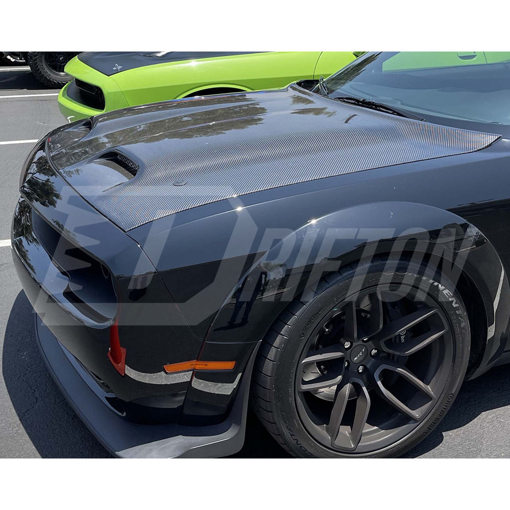 Hellcat Redeye Style Carbon Fiber Hood For Dodge Challenger 2015-2023