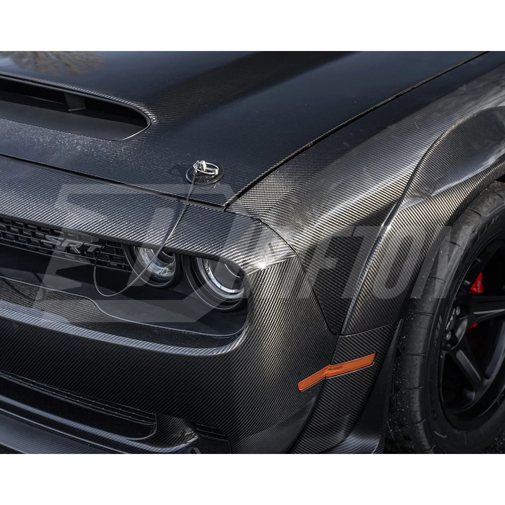 Hellcat Style Carbon Fiber Front Bumper For Dodge Challenger 2015-2023