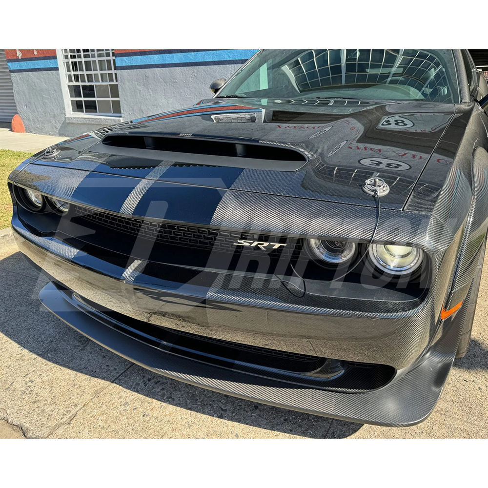 Hellcat Style Carbon Fiber Front Bumper For Dodge Challenger 2015-2023