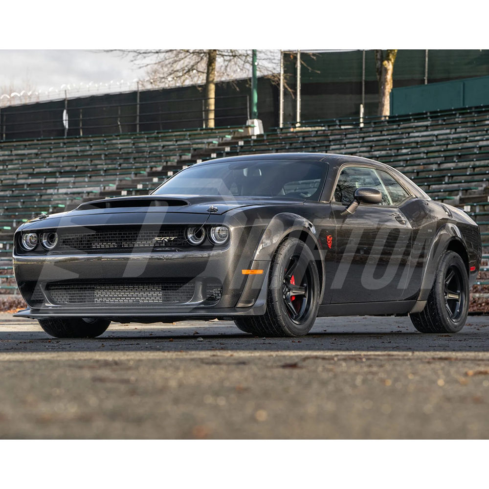 Hellcat Style Carbon Fiber Front Bumper For Dodge Challenger 2015-2023