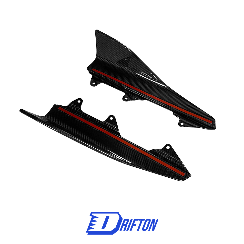 MP Style Dry Carbon Fiber Side Skirt Splitter For BMW F87 M2 M2C 2016-2019
