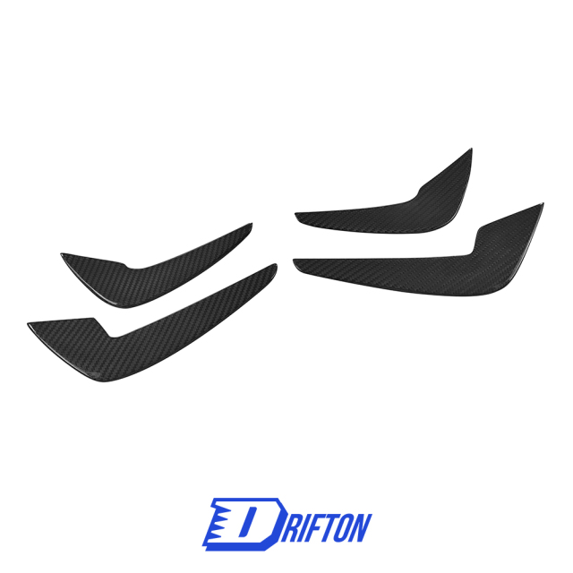 AC Style Dry Carbon Fiber Front Canards For BMW F87 M2 M2C 2016-2019
