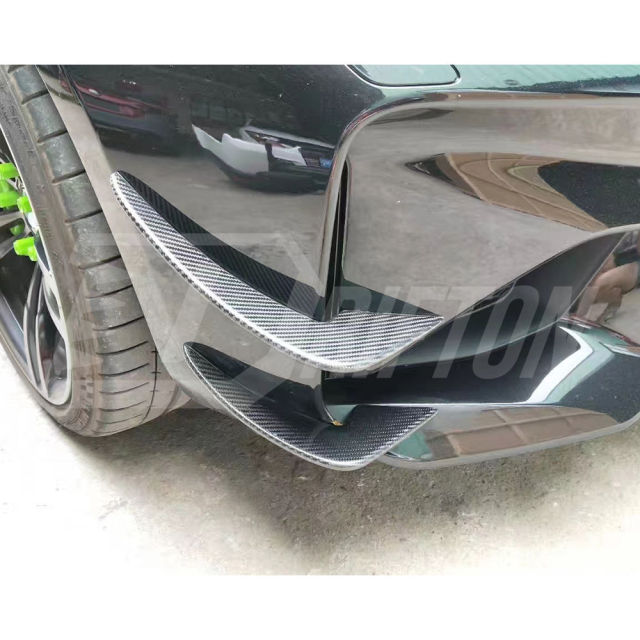AC Style Dry Carbon Fiber Front Canards For BMW F87 M2 M2C 2016-2019