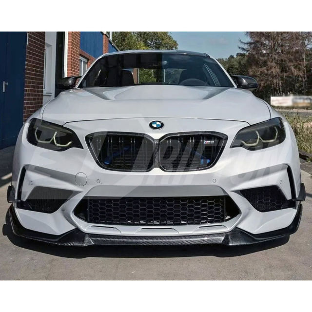 CS Style Carbon Fiber Front Lip For BMW F87 M2C 2016-2019