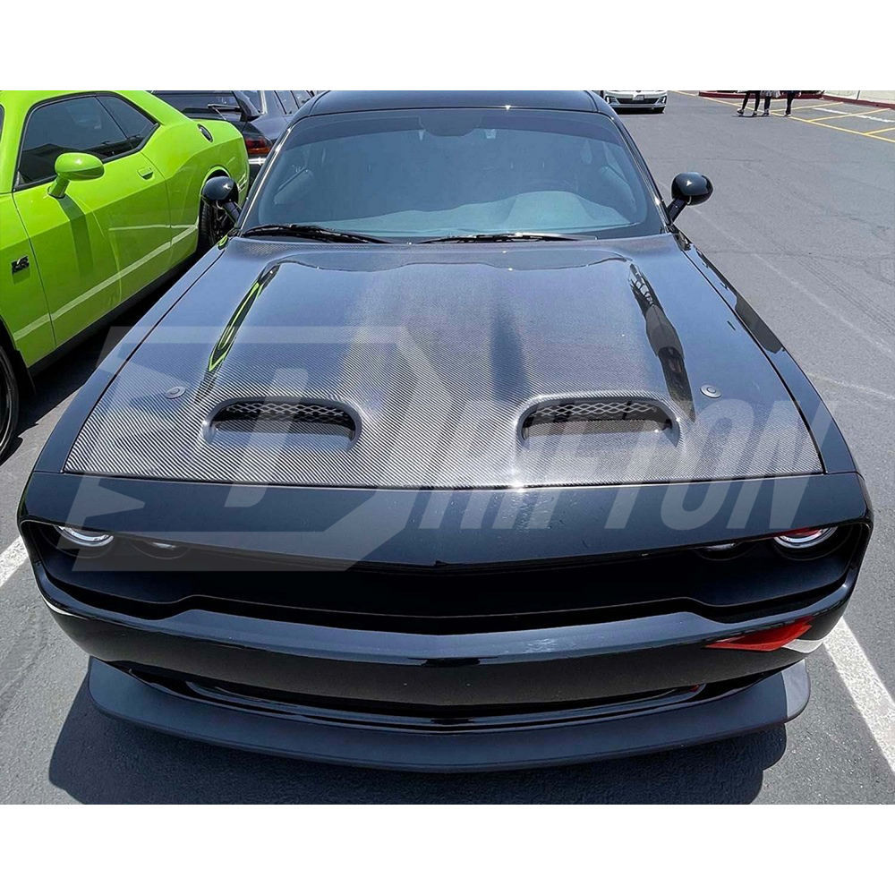 Hellcat Redeye Style Carbon Fiber Hood For Dodge Challenger 2008-2023