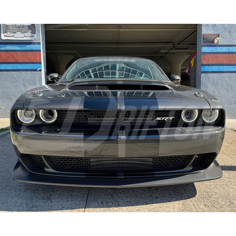 Hellcat Style Carbon Fiber Front Bumper For Dodge Challenger 2015-2023
