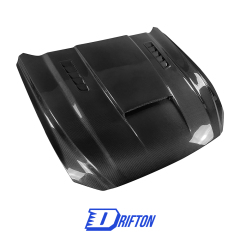 LY Style Carbon Fiber Hood For Ford Mustang Gen6 S550.1 2015-2017