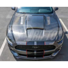 LY Style Carbon Fiber Hood For Ford Mustang Gen6 S550.1 2015-2017