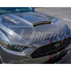 LY Style Carbon Fiber Hood For Ford Mustang Gen6 S550.1 2015-2017
