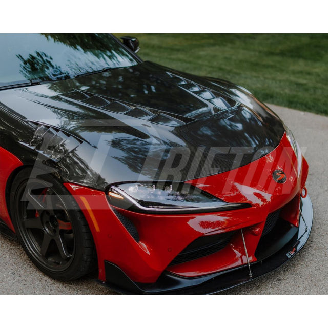 TV Style Carbon Fiber Hood For Toyota GR Supra A90 A91 MK5 2019-2024