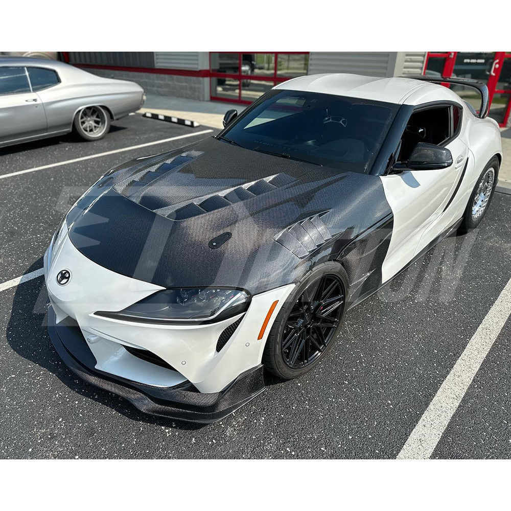 TV Style Carbon Fiber Hood For Toyota GR Supra A90 A91 MK5 2019-2024