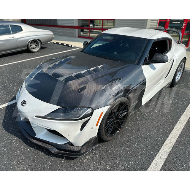 TV Style Carbon Fiber Hood For Toyota GR Supra A90 A91 MK5 2019-2024