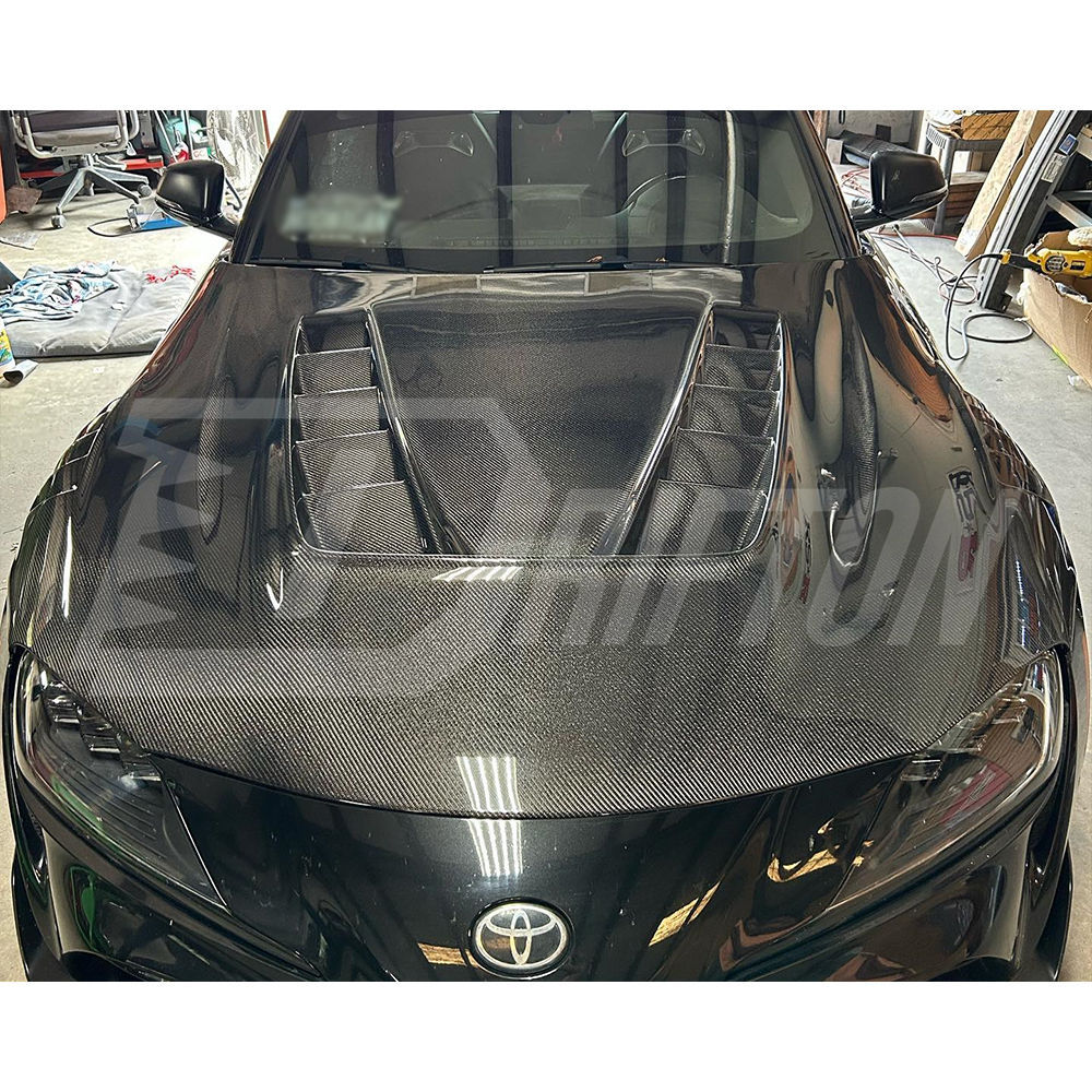 TV Style Carbon Fiber Hood For Toyota GR Supra A90 A91 MK5 2019-2024