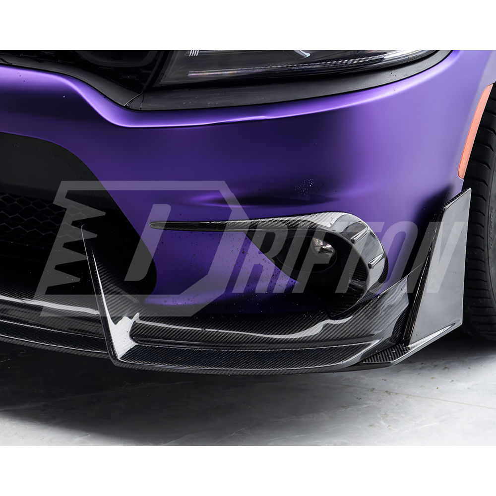 CMST Style Carbon Fiber Front Bumper Trim For Dodge Charger 2015-2023