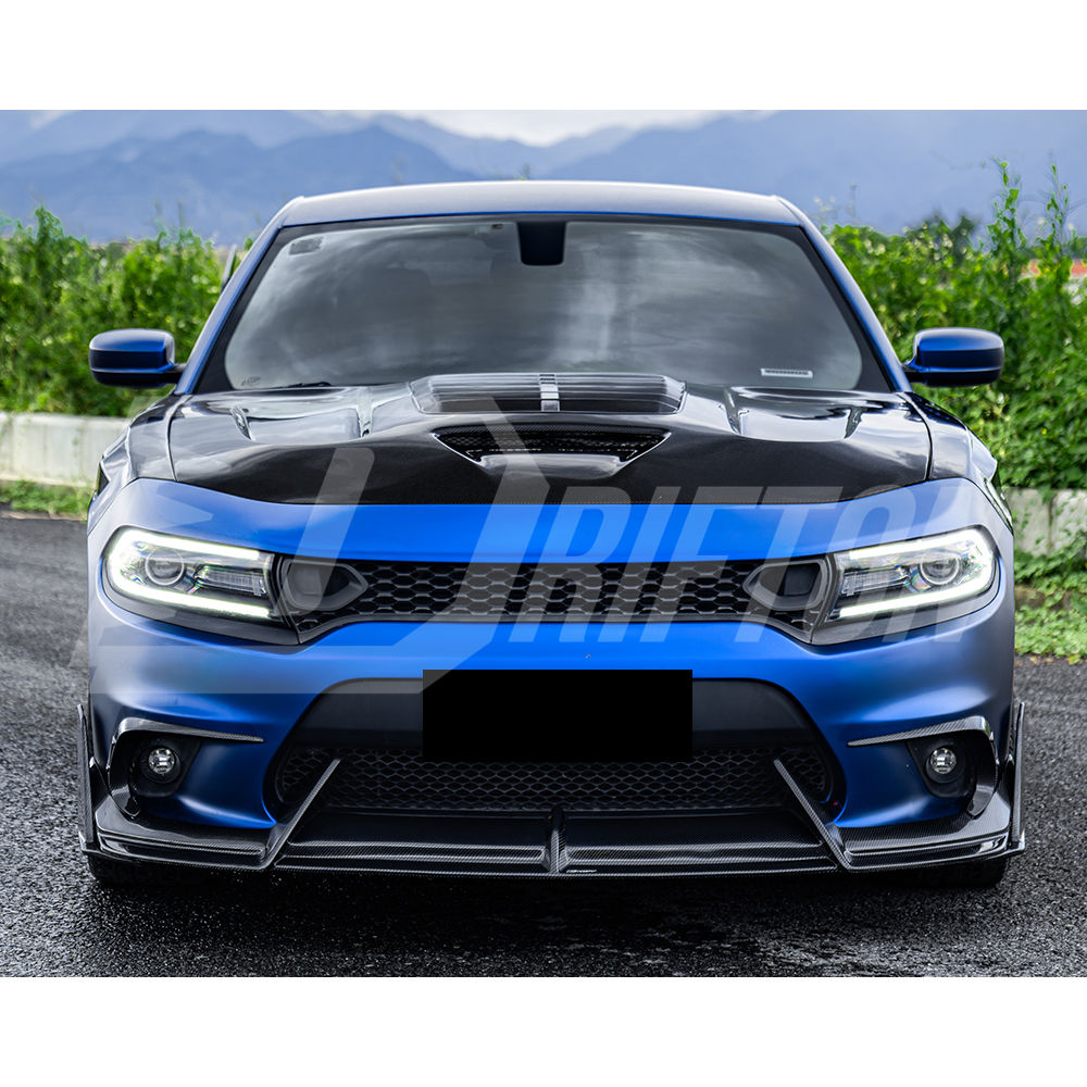 CMST Style Carbon Fiber Front Bumper Trim For Dodge Charger 2015-2023